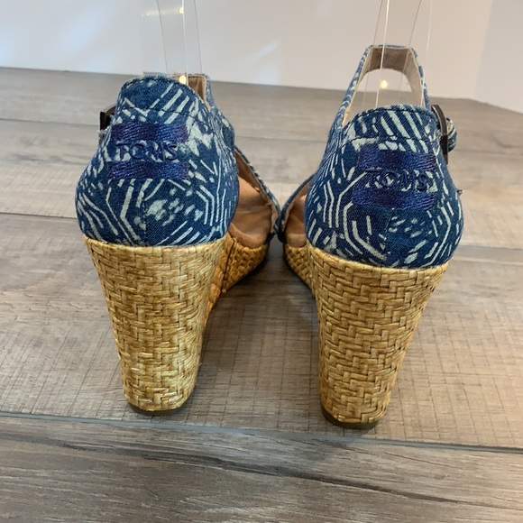 Toms espadrille and fabric wedges size 8 - Picture 4 of 8